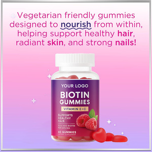 Natural Biotin & <span class=keywords><strong>collagen</strong></span> Gummies dengan Vitamin EC untuk kulit rambut dan kuku mendukung GMP bersertifikat 5000mcg 60 Gummies - Product Image 4