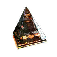 Boîtier de PC de jeu transparent panoramique en acrylique de qualité B, pyramide en cristal noir, ATX, tour complète, bricolage, refroidissement par eau à 360°