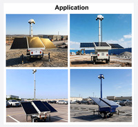 Fabricant de remorques de surveillance solaires mobiles, remorque de sécurité avec caméra et mât de câblage interne pour l'exploitation minière