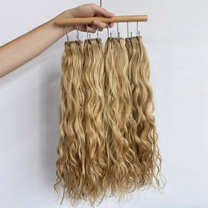 High Quality Steam-injected Shape Wave <strong>Pattern</strong> Naturally <strong>Wavy</strong> Less Frizzy Virgin Chinese Hair Extension for Genius Weft Smooth - Product Image 2