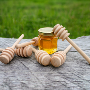 Wooden Honey Dipper Stirrer Long Handle Classic Design Mirror Eco-Friendly Durable Serving Spoon <b>for</b> Camping Tea Honey Giveaways - Product Image 1