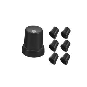 Op maat gemaakte CNC-gefreesde zwarte aluminium gitaarknoppen met vlakke bovenkant - 6 mm schacht, vervanging voor potentiometer - Product Image 6