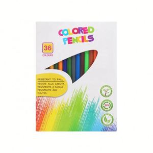 Juego de Lápices de Colores de Madera con Patrón Hexagonal de 24 Colores, Certificado EN71, Afilados, para Uso Escolar Infantil, Precio Económico, Promoción - Product Image 1