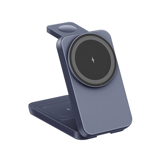 3 IN 1 Wireless Charger 15W Fast Charging Magnetic  Wireless Charger with Magnetic Phone Stand