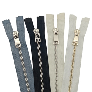 Phổ biến tùy chỉnh dây kéo Áo khoác chất lượng tuyệt vời đẹp bạc Brass mở-end kim loại màu băng giá thấp zip kín lạ mắt - Product Image 5