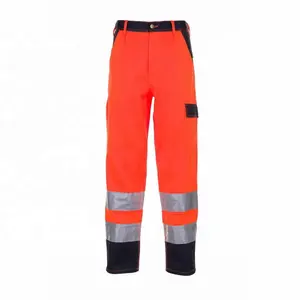 Hot Sale Heren 6 Zakken Fluorescerende Reflecterende Hoge Zichtbaarheid Broek