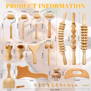 Massivholz <span class=keywords><strong>massage</strong></span> gerät Schleuder form Tragbare Hand Push Schulter Hals Taille Kopf Meridian Bürste Roller <span class=keywords><strong>Massage</strong></span> werkzeug - Product Image 6