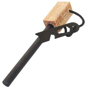 Equipo de supervivencia multiuso resistente, arrancador de fuego, resistente a la intemperie, ignífugo con mango de madera fatwood <span class=keywords><strong>tinder</strong></span> - Product Image 6