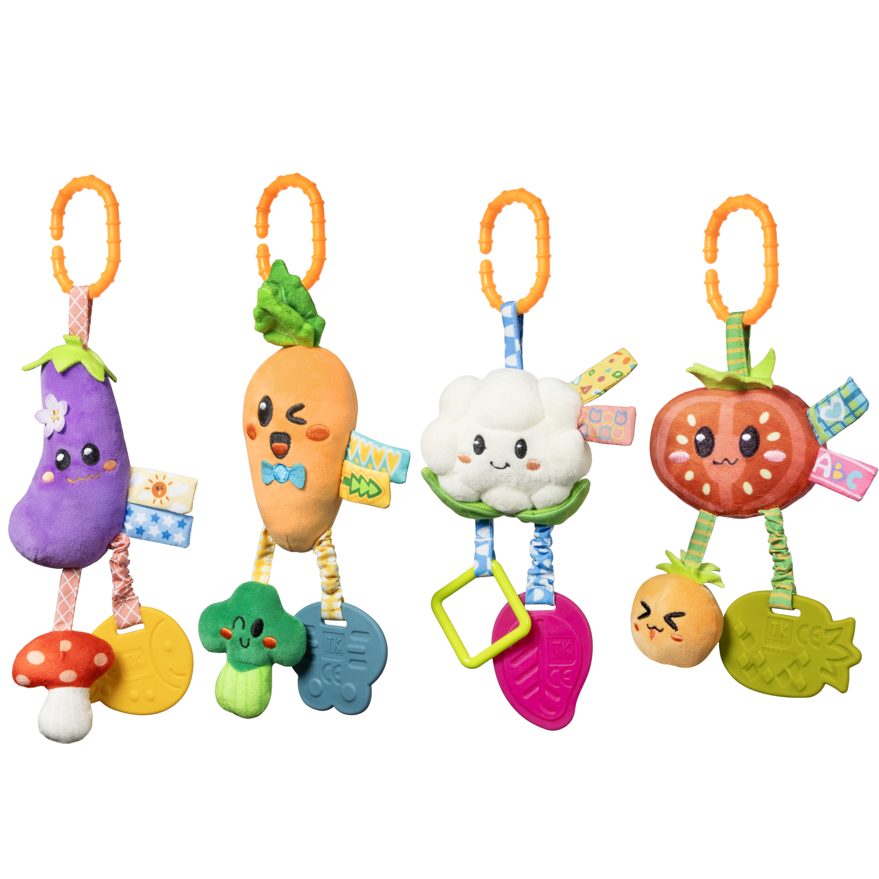 TM460 Colorful Vegetable Stuffed Baby Hanging Rattle Toys