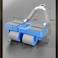 Appareil d'exercice automatique pour usage domestique avec support de coude en ABS et EVA, entraîneur de muscles abdominaux, roues amincissantes pour rouleaux abdominaux