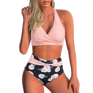 Bikini de Dos Piezas con Diseño Personalizado, Traje de Baño con Estampado Floral y Sujetador Push-Up para Chicas Sexys - Product Image 2