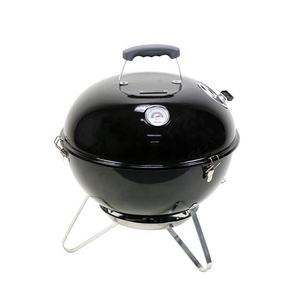 Mini bouilloire à charbon de bois portable en métal en acier émaillé chariot rond avec charbon amovible pliant gril de Camping en plein air pour la torréfaction - Product Image 1