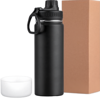 Bouteille d'eau isotherme en acier inoxydable 304, anti-fuite, garde au chaud/froid 12-24 heures, pour voyage, gym, sport en plein air
