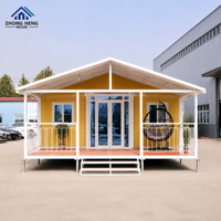 Maison Modulaire Préfabriquée Moderne de 20, 30 ou 40 pieds avec Porche Couvert, Personnalisable, 1 à 4 Chambres, Conteneur de Vie Extérieur pour Jardin