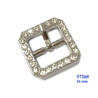 Boucle de chaussure en métal de haute qualité, forme carrée, avec strass en cristal, 10 mm