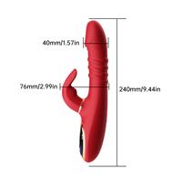 Großhandel Beheizter Teleskop-Kaninchenvibrator mit Digitalanzeige, USB-wiederaufladbar & IPX6 wasserdicht für Frauen, OEM-Anpassung