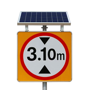 Letrero de tráfico de límite de altura LED alimentado por energía solar de tamaño personalizado GA Equipo de construcción de carreteras de aluminio reflectante Tipo de pie - Product Image 1