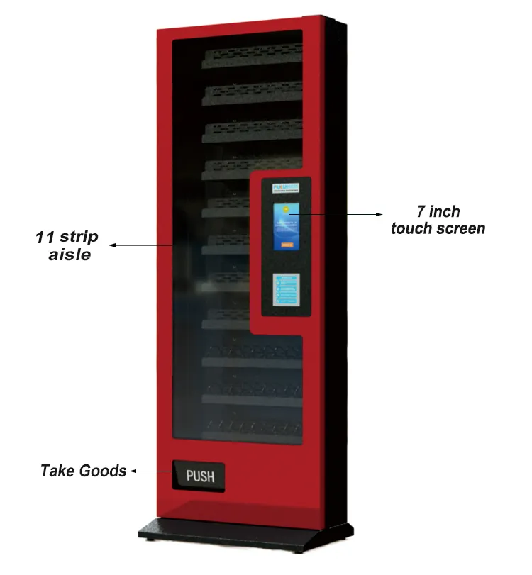 2022 populaire Snacks Machine 11 Canaux Monnayeur Combo Vending Machine pour Vente Promotion