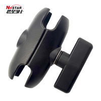 Support de tablette industrielle 201U-B N-STAR 1,5 pouce avec ventouse pour voiture, chargeur et réglage universel, pince articulée de 9 cm pour