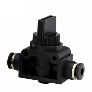 HVFF-Conector de manguera de aire de plástico, Conector de tubo de PU recto y reductor de conexión rápida, control de flujo, válvula de mano, Ajuste neumático - Product Image 5