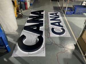 定制3D发光二极管背光不锈钢 “咖啡变压器” 标牌金镜饰面照明公司建筑商店家居 - Product Image 5