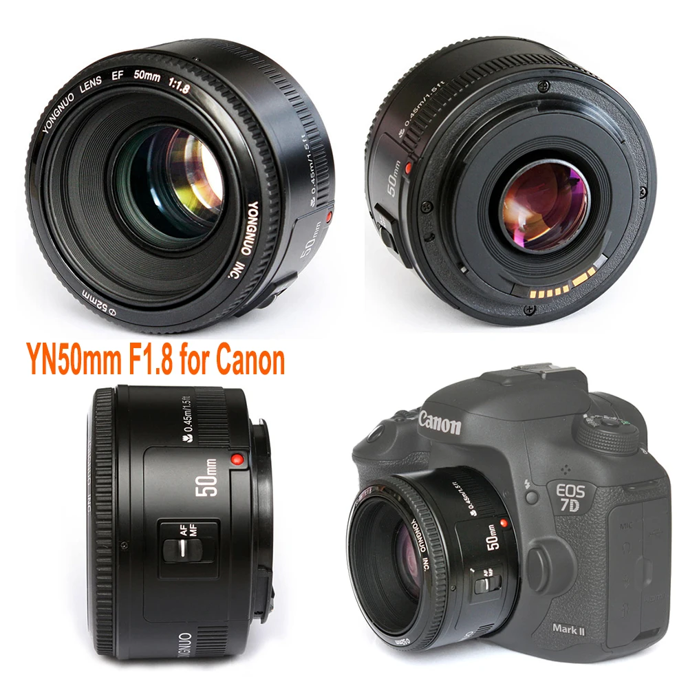 Yongnuo Yn50mm F1.8 Lens - Large Aperture for Canon & Nikon