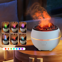 Volcano Ultrasonic Aroma Diffuseur Mist Spray Désodorisant Huile Essentielle Flamme USB Humidificateur avec Veilleuse pour Bureau à Domicile
