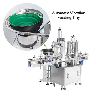 Máquina Tapadora Automática con Alimentador Vibratorio y Transportador para Botellas de Agua, Jugos, Cosméticos, Selladora de Tapas de Rosca, Línea de Llenado - Product Image 5