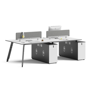 Mobilier modulaire moderne ouvert 4 places pour les postes <span class=keywords><strong>de</strong></span> <span class=keywords><strong>travail</strong></span> <span class=keywords><strong>de</strong></span> table pour le personnel Bureaux <span class=keywords><strong>de</strong></span> bureau - Product Image 1