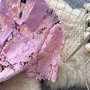 Robe en dentelle découpée de luxe léger, taille cintrée, élégante, pour le bureau ou décontractée, pour femme, directement de l'usine - Product Image 5