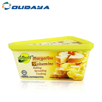Envase de Plástico Triangular con Tapa para Margarina, Contenedor para Untar Queso, Caja para Sándwiches, Diseño Nuevo y Único con Impresión IML Personalizada