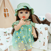 Vente en gros de poupées reborn en silicone souple de 22 pouces, réalistes, miniatures, mignonnes, corps entier, pour enfants, collection de vinyle
