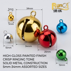 Couture Hardware Studio Campanas Metálicas Coloridas DIY de Diferentes Tamaños para Adornos de Árbol de Navidad y Fabricación de Joyería - Product Image 3