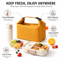 Sac à lunch isotherme personnalisé avec logo, sac isotherme réutilisable, sac à lunch portable pour le bureau, sac de rangement pour aliments, sac à main pour femmes