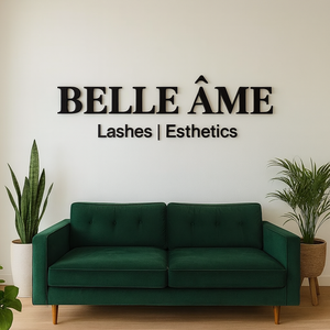 Letrero Metálico Dorado Cepillado de Buena Calidad con Logotipo Personalizado, Letrero de Pared, Decoración de Salón, Letrero Personalizado para Vestíbulo - Product Image 3