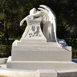 Marmor Engel Grab Skulptur Stein Emelyn Geschichte Weinen Engel Statue auf Friedhof