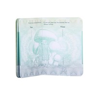 Livret de passeport en carton personnalisé avec impression numérique couleur, estampage à chaud, logo/design graphique sur mesure