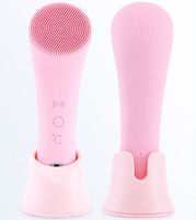 Brosse nettoyante électrique pour le visage en silicone, 3 modes, 5 vitesses, étanche IPX6, vibration sonique, chauffage, massage du visage, appareil de soin de la peau