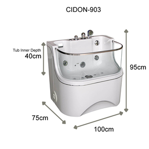 Vasca da Bagno di Lusso in Acrilico Autoportante per Cani, Vasca SPA Moderna per Toelettatura di Animali Domestici, Disponibile per Cani - Product Image 4