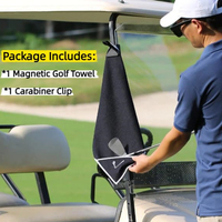 Handuk Golf Magnetik Mikrofiber Baru DZ 2026 yang Ditingkatkan, Custom dengan Klip Carabiner, Kantong Pembersih, Super Serap untuk Tas Golf dan Klub Golf