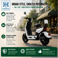 Scooter électrique 48V 500W, sportif et agile, 35 km/h, pour la ville, les trajets quotidiens, E-Moped, pour les adultes