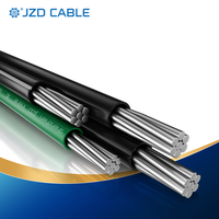 JZD Flaches 4-adriges USE-2 Aluminiumkabel 600V XLPE-isoliert Direktverlegung Solar-Eingangskabel Haus-Hauptversorgungskabel