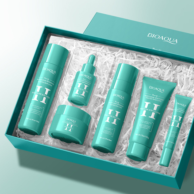 Hot-Selling Hyaluronic Acid Firming Face Cream Skincare Gift Set with Barrier Repair Moisturizing Firm Skin Six-Piece Set
