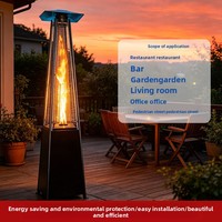 Poêle à granulés noir de style tour pour usage domestique, chauffage rapide, construction en acier inoxydable, idéal pour le camping en extérieur, les maisons d'hôtes et les cafés