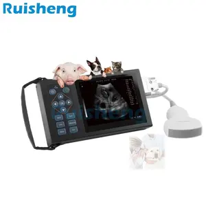 전문 휴대용 초음파 기계 5.6 인치 휴대용 동물 소 돼지 개 고양이 소 수의사 초음파 수의사