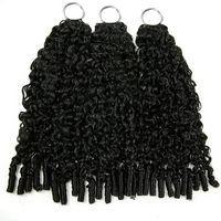 Extensions de cheveux humains bouclés birmanes au crochet, nœuds miracle, plumes au crochet, mèches de cheveux humains invisibles, extensions de cheveux au crochet invisibles