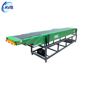 Factory Automatic Retractable Truck Loader Container Loading Machine Telescopic Belt Conveyor for Grain Rice Warehouse Unloading