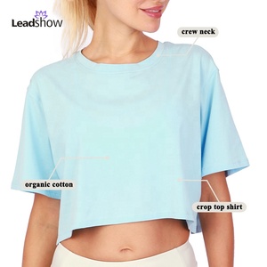 Custom Cotton Oversize Blank Plain White Lose Fitting Crop Top t Shirts Athletic Spandex Baby <strong>pink</strong> Gym Cropped Tee <strong>Tshirt</strong> <strong>Women</strong> - Product Image 4