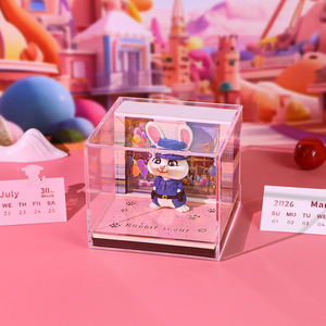 Calendario de Papel 3D con Conejito Comandante Rosa, con Capas Desprendibles y Papel de Arte Pastel para Manualidades - Product Image 3