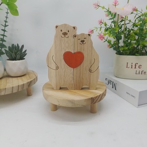 Puzzle in Legno Personalizzabile a Forma di Orsetto, Regalo Unico per la Famiglia, Festa della Mamma, Festa del Papà, Decorazione per la Casa - Product Image 2